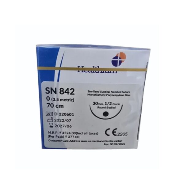CNW 842 POLYPROYLENE 2-0 ROUND BODIED 70 CM