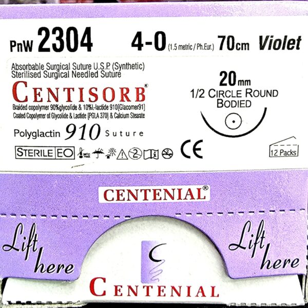 Centisorb 4-0 Round Body 70cm PnW2304