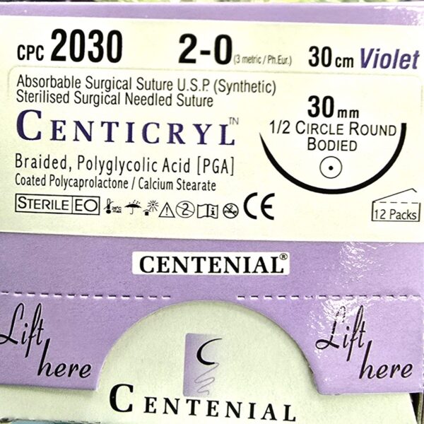 Centicryl 2-0 Round Body 30cm cpc2030