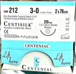 Centisilk 3-0 Round Body 20mm Needle 2x76cm cnw212