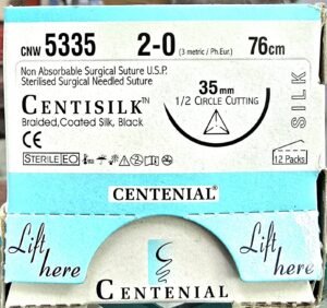 Centisilk No. 2-0 Cutting 35mm needle 76cm cnw5335
