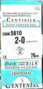 Centisilk No. 2-0 tapercut 17mm needle 76cm cnw5610