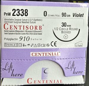 Centisorb 1-0 90cm Round Body PnW 2338