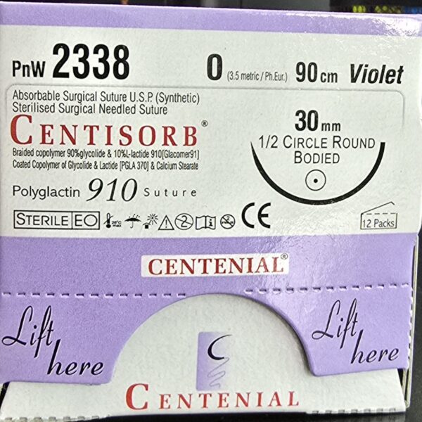 Centisorb 1-0 90cm Round Body PnW 2338