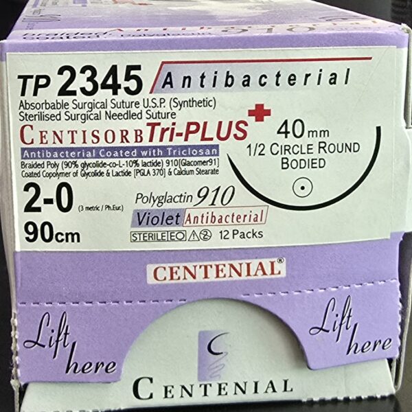 Centisorb Plus 2-0 90cm Round Body TP 2345