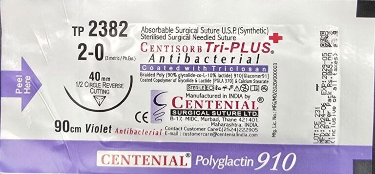 Centisorb Plus 2-0 Reverse Cutting 90cm TP 2382