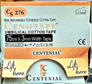 Umbilical cotton tape 75cm×3mm CS 276