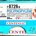 Centilene 6-0, 13mm, 3/8 Circle, taper point, Double Armed, Black, glare free needle, 60cm P8726B