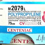 Centilene 7-0 , 9mm 3/8 Circle taper point Double Armed Needle, 75cm M2079L