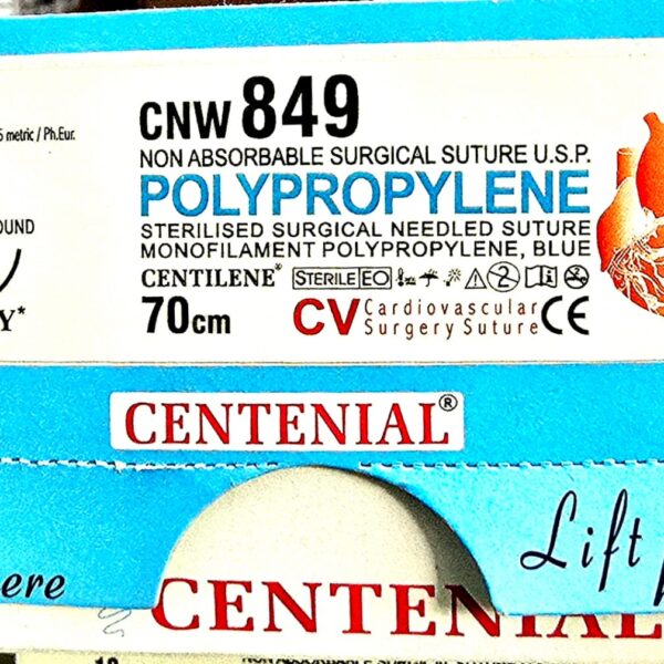 Centilene 4-0 ,16mm 1/2 Circle Round Bodied Needle, 70cm cnw849