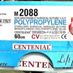 Centilene 8-0 8mm 3/8 Circle Taper Point Double Armed Needle 60cm