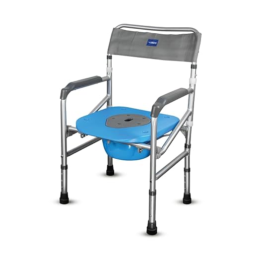 Comfort Foldable Commode Shower Chair (With Castor)