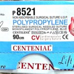 Polypropylene 4-0, 26mm 1/2 Circle taper point, Double Armed, 90cm P8521