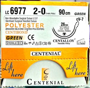 Polyester Suture 2-0 90cm Double Needle LC6977