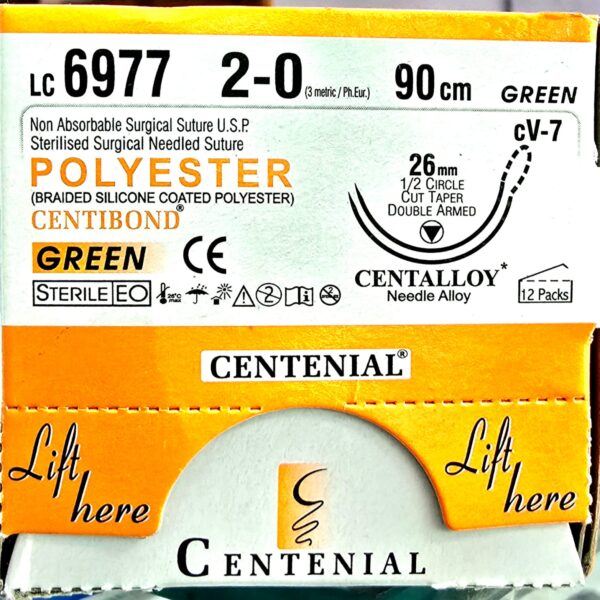 Polyester Suture 2-0 90cm Double Needle LC6977