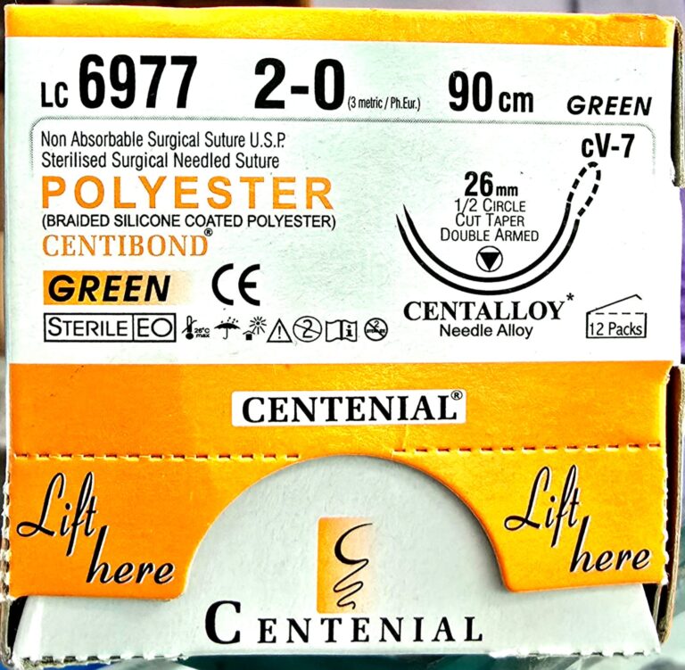 Polyester Suture 2-0 90cm Double Needle LC6977