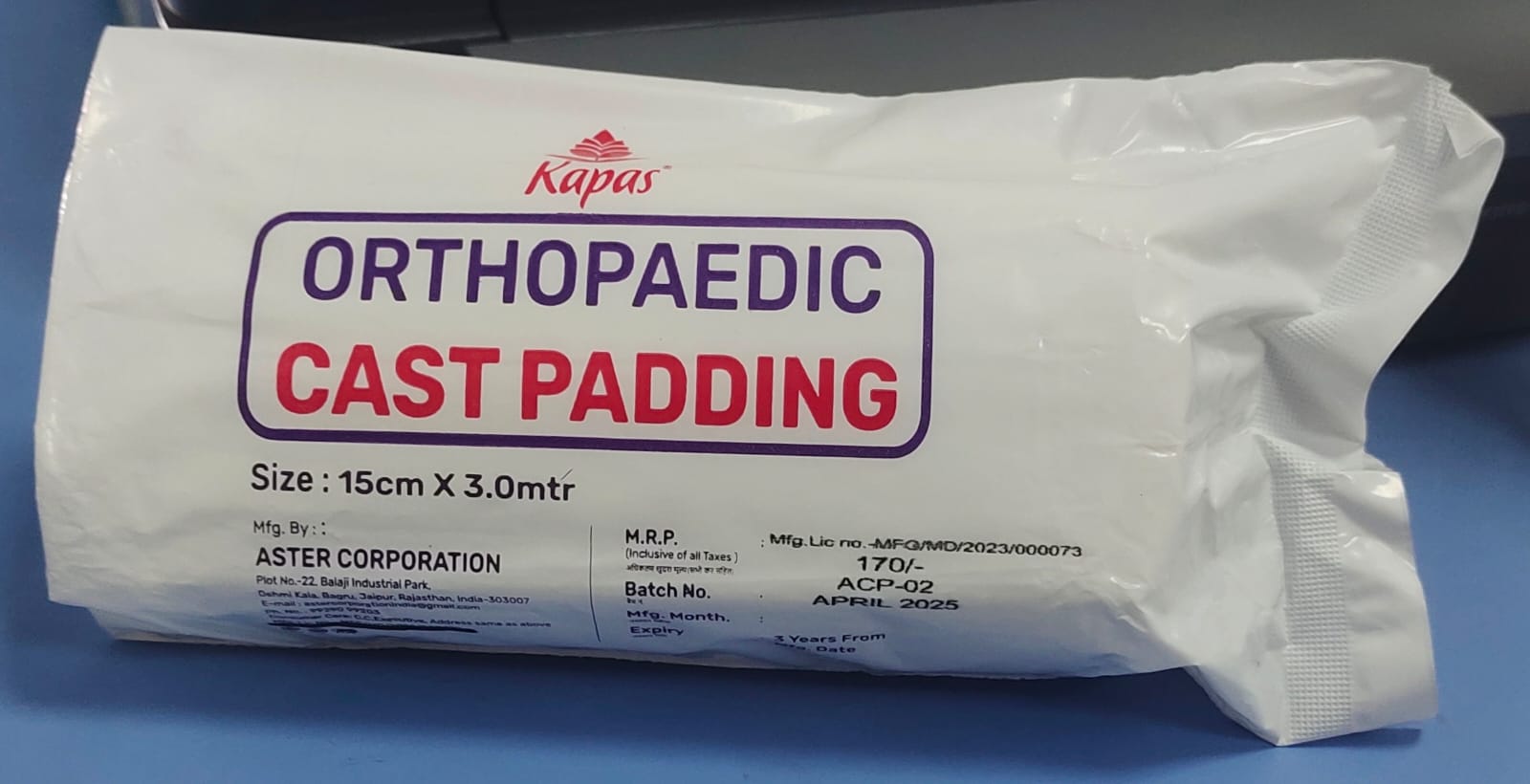 Soft Roll Orthopedic Padding – Premium Casting Material 15 cm Shoft Roll